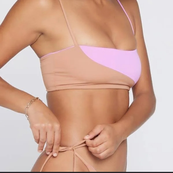 L Space Bikini Rosebud Putty Top M - Picture 4 of 6